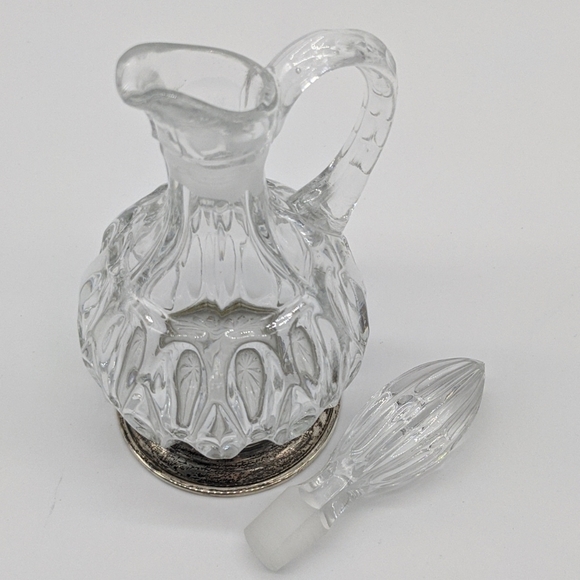 Antique lead crystal sterling silver decanter - Picture 5 of 6